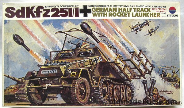 Nitto 1/35 Hanomag Sd.Kfz 251/1 Half Track - Motorized- German Half Track With Rocket Launcher, 388-600 plastic model kit